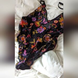 UO sheer floral bodysuit